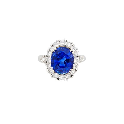 Lot 432 - Platinum, Sapphire and Diamond Ring, Van Cleef & Arpels