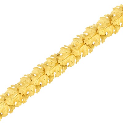 Lot 446 - Gold Leaf Bracelet, Buccellati