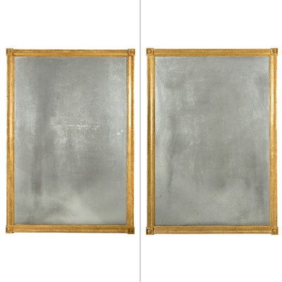 Lot 417 - Pair of George III Style Giltwood Mirrors Each...
