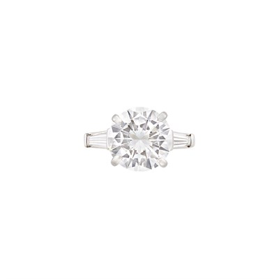 Lot 430 - Platinum, Laser-Drilled Diamond and Diamond Ring