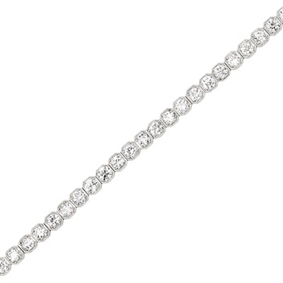 Lot 9 - Platinum and Diamond Bracelet