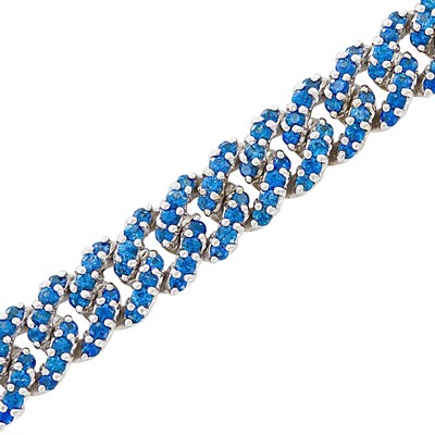 Lot 184 - White Gold and Sapphire Bracelet, Gimor