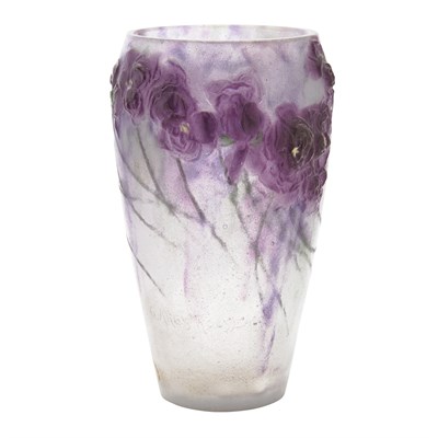 Lot 301 - G. Argy-Rousseau Pâte-de-Verre Violettes de...
