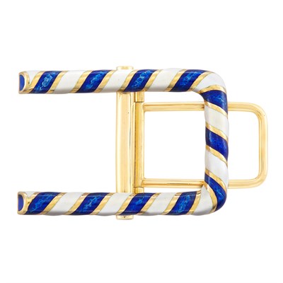 Lot 375 - Gold and Enamel Money Clip, David Webb