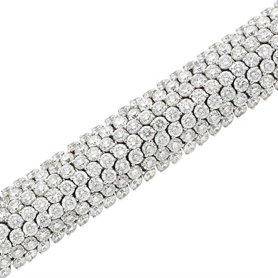 Lot 429 - White Gold and Diamond Bracelet