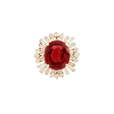 Lot 78 - Gold, Garnet and Diamond Ballerina Ring