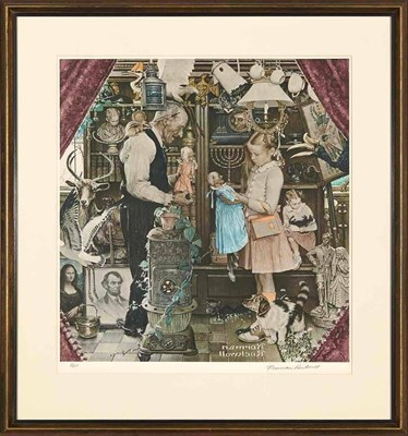 Lot 208 - Norman Rockwell APRIL FOOL, GIRL WITH...