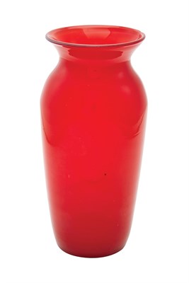 Lot 304 - Tiffany Red Favrile Glass Cabinet Vase Circa...