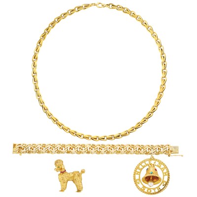 Lot 369 - Group of Gold and Gem-Set Jewelry
