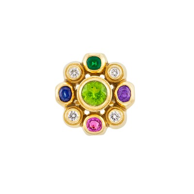 Lot 128 - Gold, Gem-Set and Diamond Ring