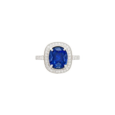 Lot 290 - Platinum, Sapphire and Diamond Ring, Sophia D.