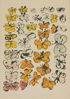 Lot 237 - Andy Warhol HAPPY BUTTERFLY DAY Hand-colored...