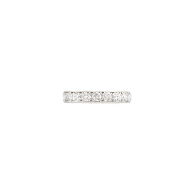 Lot 298 - Platinum and Diamond Eternity Band