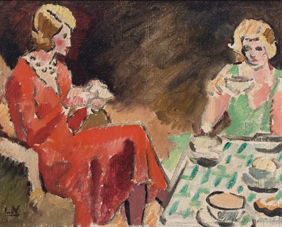 Lot 34 - Louis Valtat French, 1869-1952 Afternoon Tea,...
