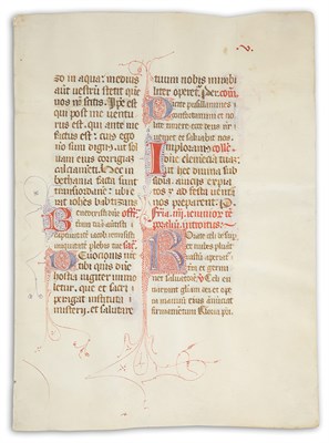 Lot 159 - [MANUSCRIPT] Leaf from a missal with a...