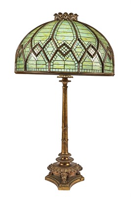 Lot 325 - Tiffany Studios Gilt-Bronze and Leaded Favrile...