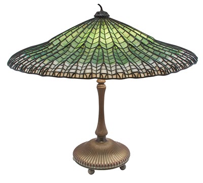Lot 324 - Tiffany Studios Bronze and Leaded Favrile...