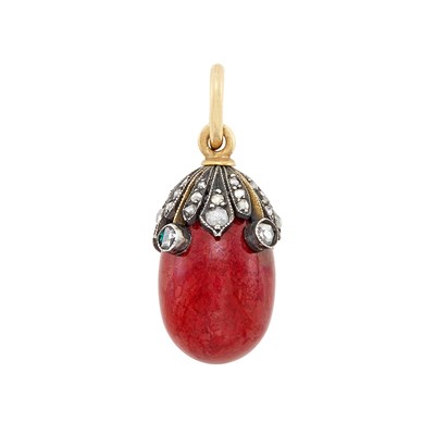 Lot 729 - Fabergé Diamond-Set Gold-Mounted Purpurine...