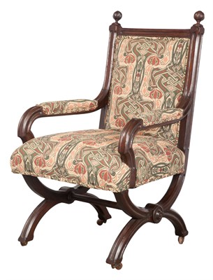 Lot 1400 - Victorian Oak Armchair In the manner of A.W.N....
