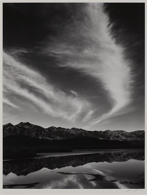 Lot 3 - Ansel Adams, Sierra Nevada, Winter Evening from the Owens Valley, California, [1962]