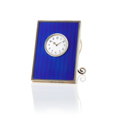 Lot 737 - Fabergé Silver-Gilt and Guilloché Enamel Desk...