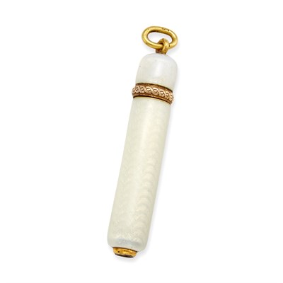 Lot 734 - Fabergé Two-Color Gold, Silver and Guilloché...