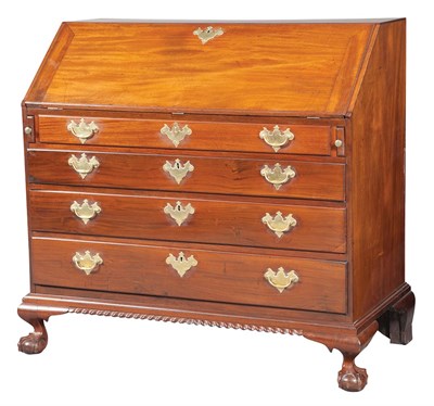 Lot 114 - Chippendale Mahogany Slant-Front Desk 18th...
