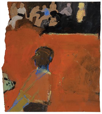 Lot 94 - Nathan Oliveira American, 1928-2010 Man on Red,...