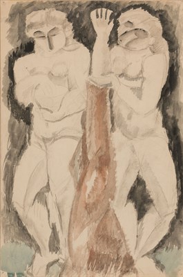 Lot 20 - Max Weber American, 1881-1961 Two Figures...