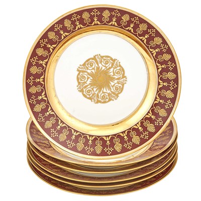 Lot 145 - Set of Six Russian Porcelain Plates from the...