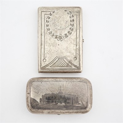 Lot 1289 - Russian Silver Cigarette Case Maker's mark...