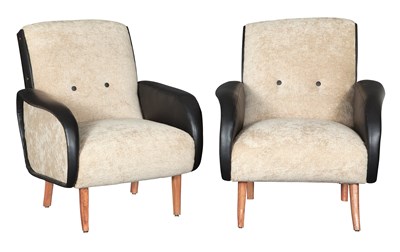 Lot 322 - Pair of Italian Style Upholstered Armchairs In...
