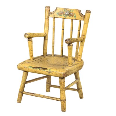 Lot 142 - American Painted and Decorated Child's Fancy...