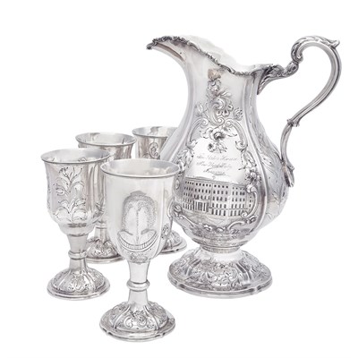 Lot 167A - American Silver Five-Piece Water Set of New...