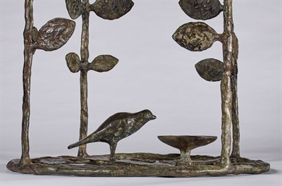 Lot 314 - Patinated-Bronze Hanging Lantern