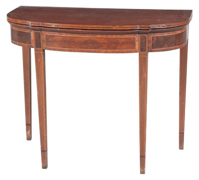 Lot 126 - Federal Style Inlaid Mahogany Fold-Over Card...