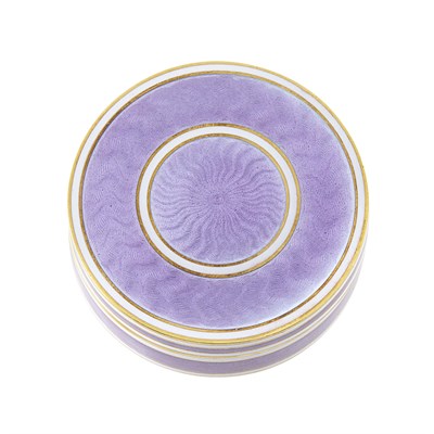 Lot 122 - Russian Silver-Gilt and Enamel Pill Box...