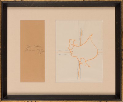 Lot 82 - Jean Cocteau French, 1889-1963 Head in Profile...