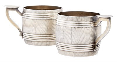 Lot 113 - Pair of Russian Silver-Gilt Trompe L'Oeil Tea...