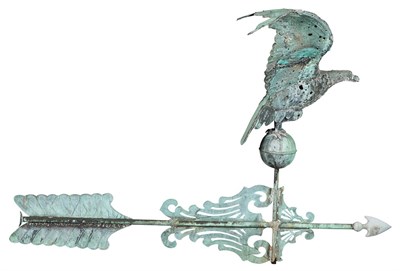 Lot 133 - Copper Eagle Weathervane 19th Century With a...