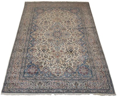 Lot 464 - Silk and Wool Nain Carpet Central Iran, second...