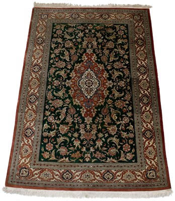Lot 480 - Qum Silk Rug Central Iran, contemporary The...