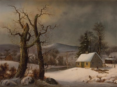 Lot 29 - American School 19th Century Farm in Winter...