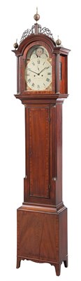 Lot 124 - Federal Mahogany Tall Case Clock Aaron Willard,...