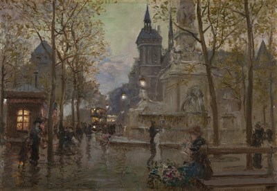Lot 15 - Georges Stein French, 1870-1930 Place d'Iena,...