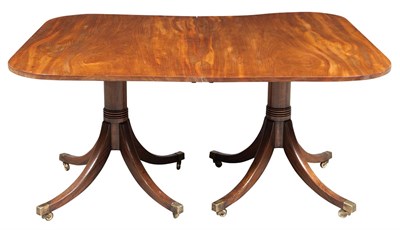 Lot 143 - George III Style Double-Pedestal Dining Table...