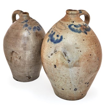 Lot 136 - Estate of Leo Hershkowitz Two Cobalt Decorated...