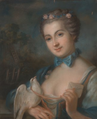 Lot 37 - French School 18th/19th Century Young Woman...