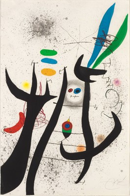 Lot 133 - Joan Miró LA FEMME ARBORESCENTE (D. 649) Color...
