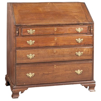 Lot 102 - Chippendale Walnut Slant-Front Desk Delaware...